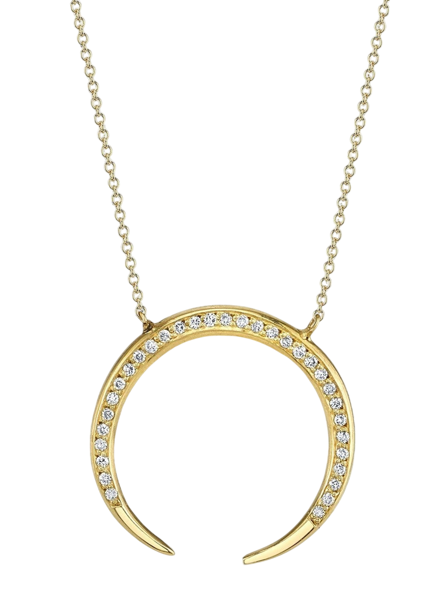 Eternal necklace with white pavé diamonds